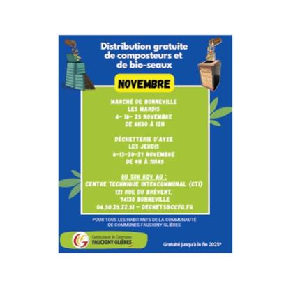 Distribution gratuite de composteurs et de bio-seaux