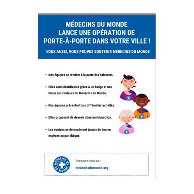 Campagne de porte à porte par Médecin du Monde