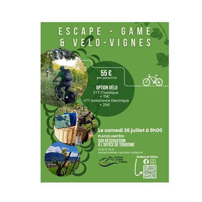 ESCAPE-GAME & VÉLO-VIGNES – UNE AVENTURE AU CŒUR DES VIGNES !