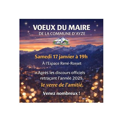 Vœux du Maire – Commune d’Ayze