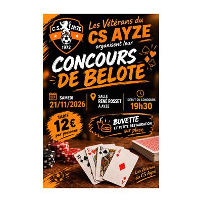 Concours de belote - Vétérans CS Ayze