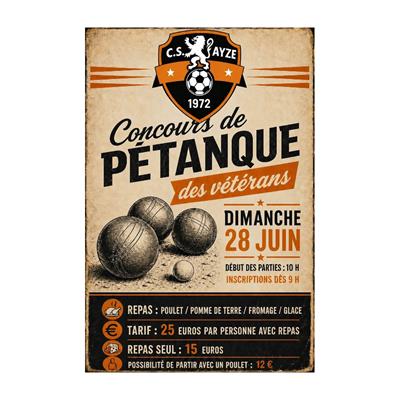 Concours de pétanque organisé par les vétérans 